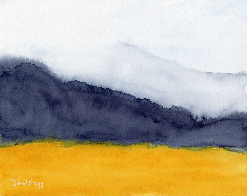 Serene Mountain Landscape art print by Janel Bragg for $57.95 CAD