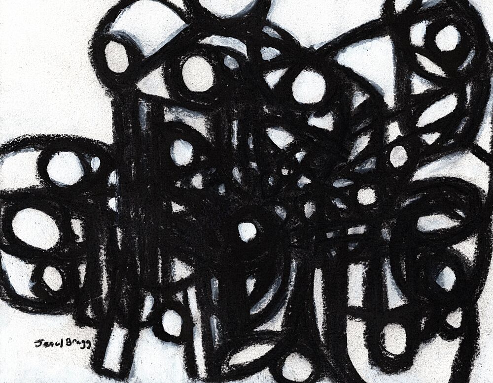 Abstract Black Scribbles art print by Janel Bragg for $57.95 CAD