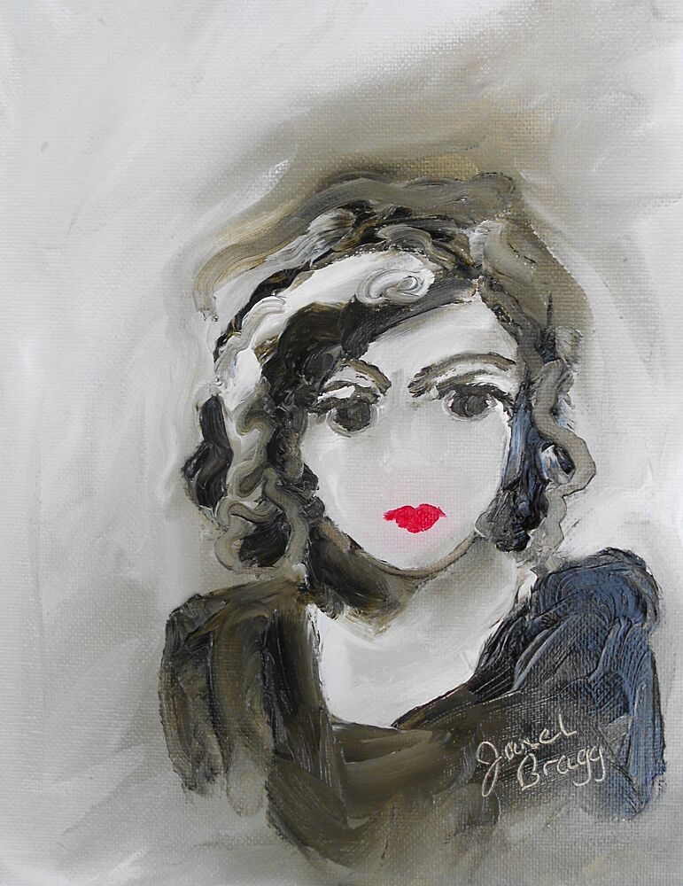 Mysterious Woman Portrait art print by Janel Bragg for $57.95 CAD