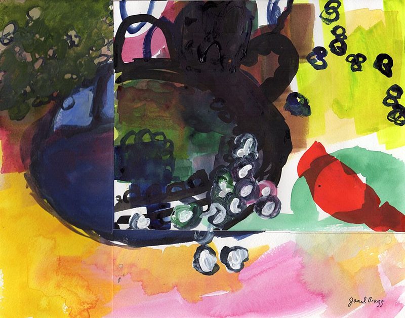 Colorful Abstract Garden art print by Janel Bragg for $57.95 CAD