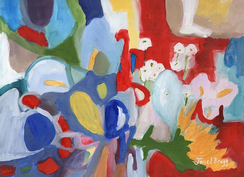 Vibrant Abstract Flowers art print by Janel Bragg for $57.95 CAD