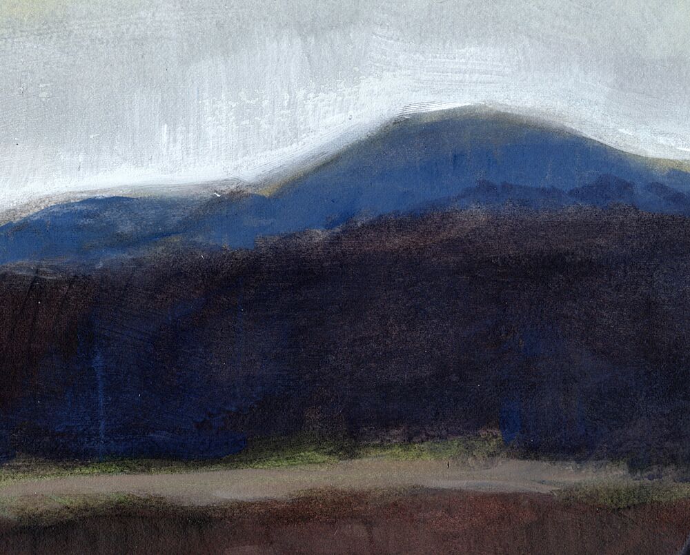 Abstract Blue Mountains art print by Janel Bragg for $57.95 CAD