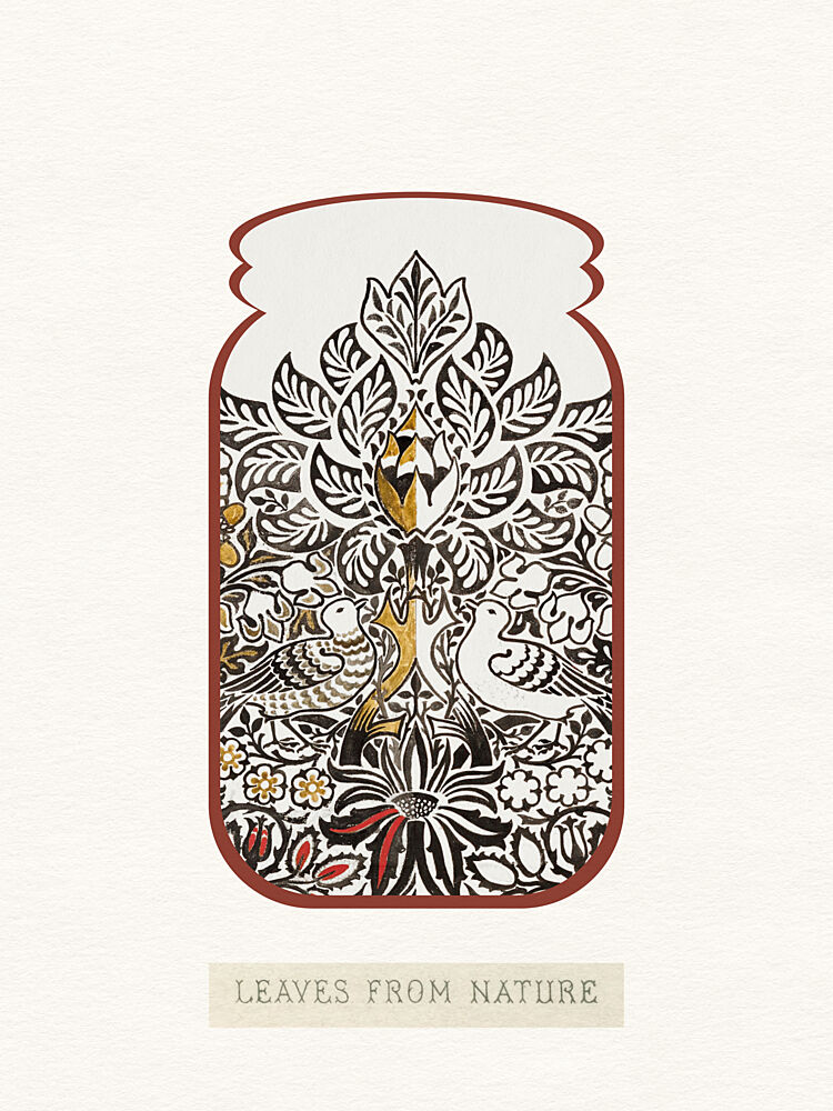 Golden Botanical Jar art print by Wild Violets for $57.95 CAD