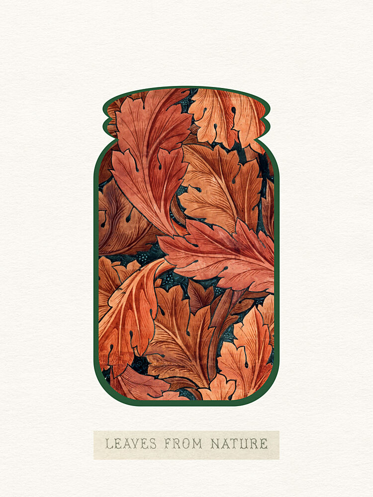 Autumn Leaves in Jar art print by Wild Violets for $57.95 CAD