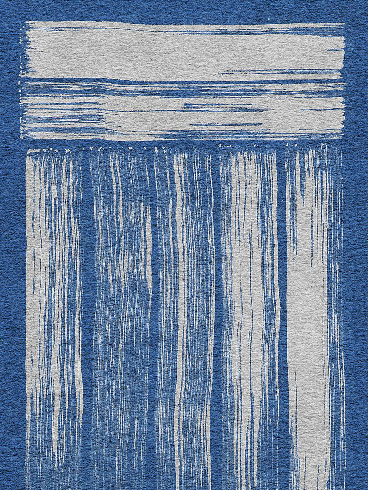 Flowing Indigo Abstract art print by Santhosh Ch for $57.95 CAD