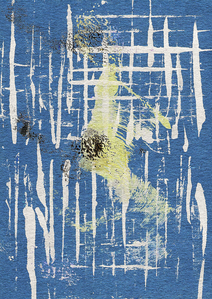 Blue Gridded Energy art print by Santhosh Ch for $57.95 CAD