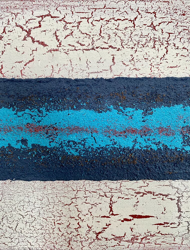 Abstract Cracked Paint Stripes art print by Berit Pihl for $57.95 CAD