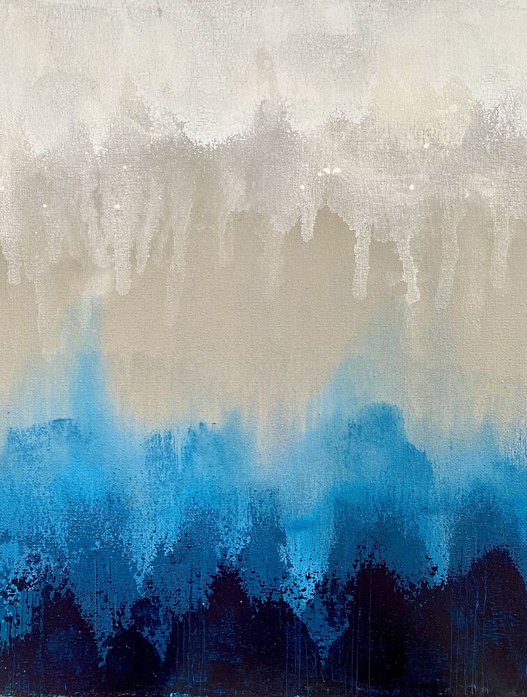 Flowing Indigo Layers art print by Berit Pihl for $57.95 CAD