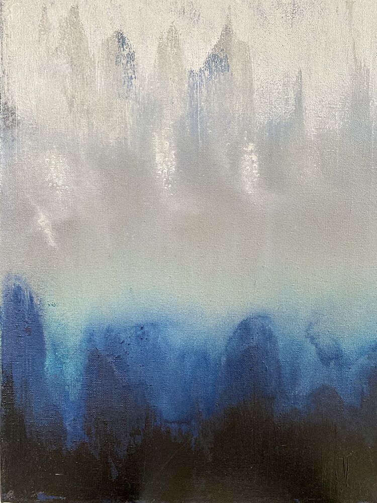 Deep Blue Forest Mist art print by Berit Pihl for $57.95 CAD
