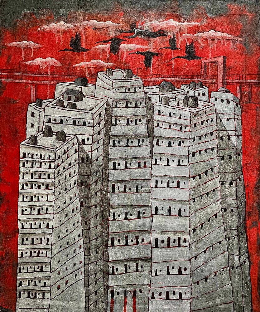 Surreal Urban Flight art print by James Kamande for $57.95 CAD