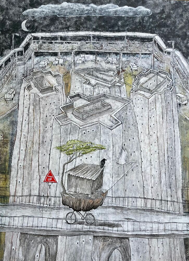 Dystopian Urban Dwelling art print by James Kamande for $57.95 CAD