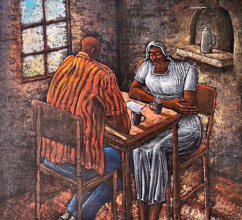Quiet Coffee Moment art print by James Kamande for $57.95 CAD