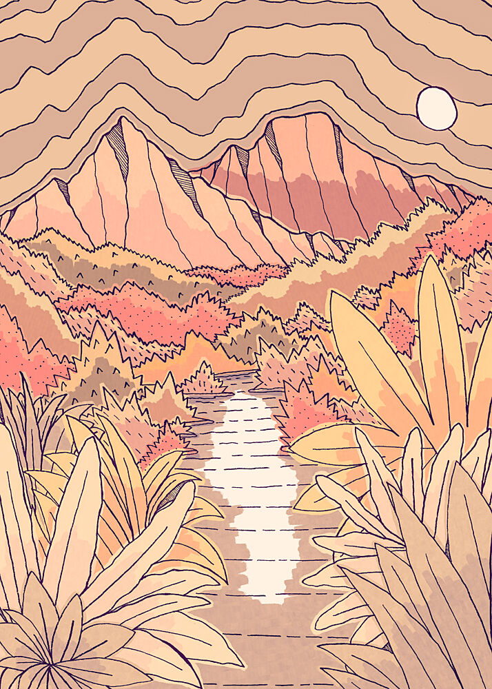 Tranquil Mountain River art print by Stephen Wade for $57.95 CAD