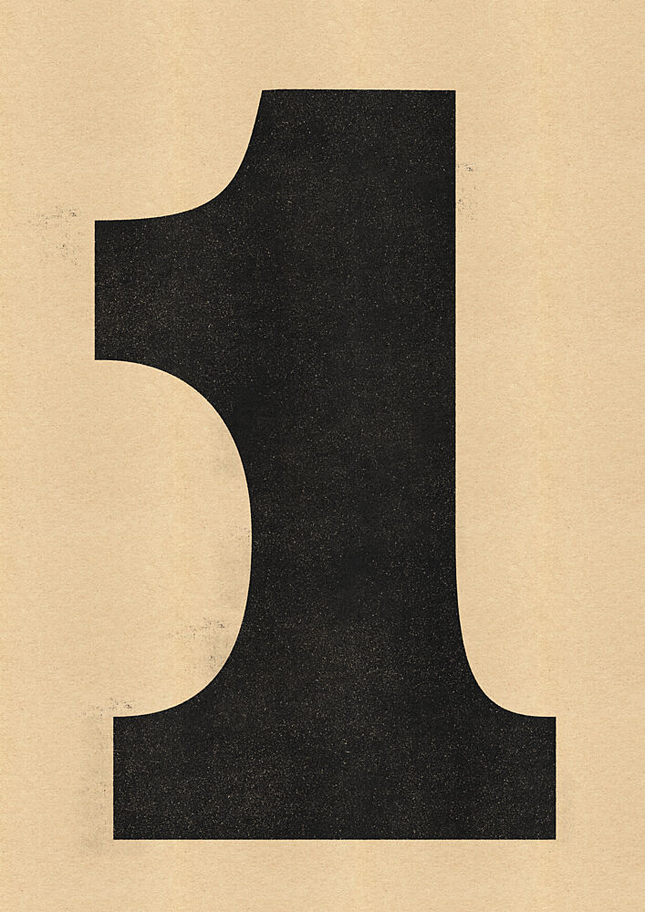 Bold Number One art print by Nicholas for $57.95 CAD