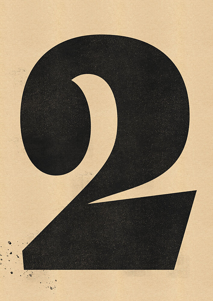 Bold Number Two art print by Nicholas for $57.95 CAD