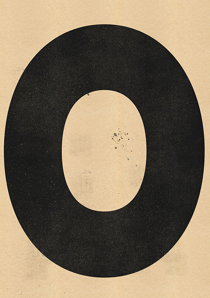 Bold Black Letter O art print by Nicholas for $57.95 CAD