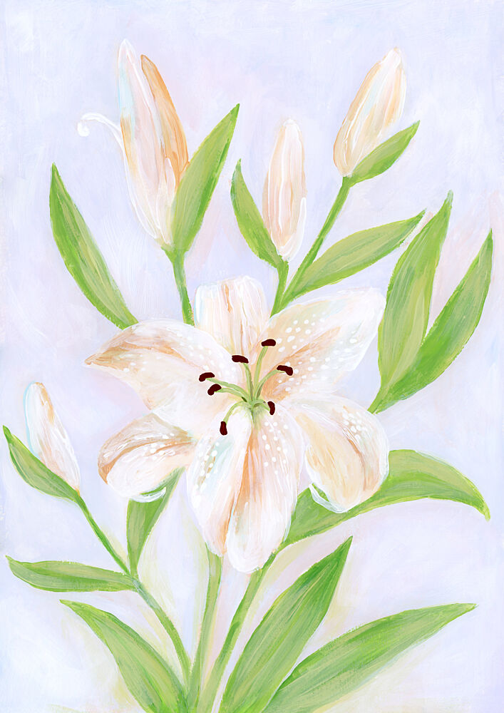Blooming White Lilies art print by Rosana Laiz Blursbyai for $57.95 CAD