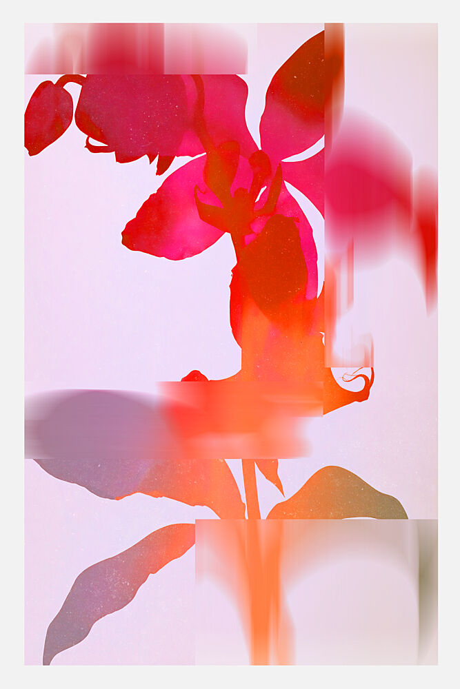 Vibrant Glitch Orchid art print by Treechild for $57.95 CAD