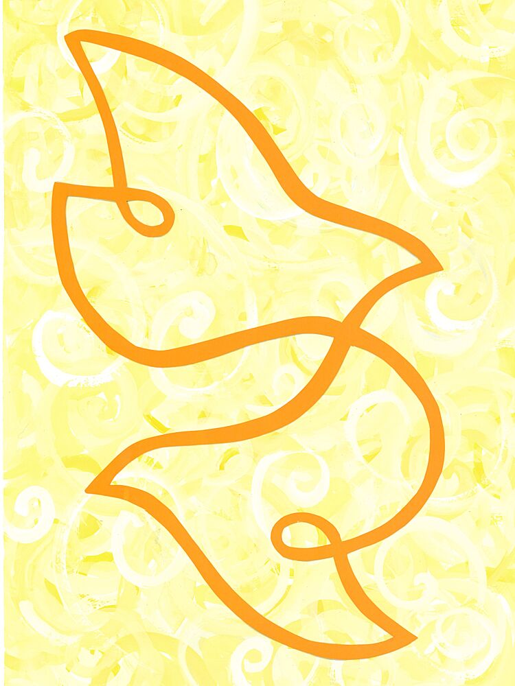 Peaceful Orange Doves art print by Isabelle Brent for $57.95 CAD