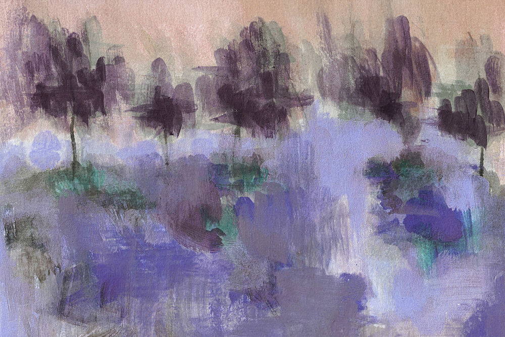 Tree Park 2 Periwinkle Blue art print by Lori Ann Folz for $57.95 CAD