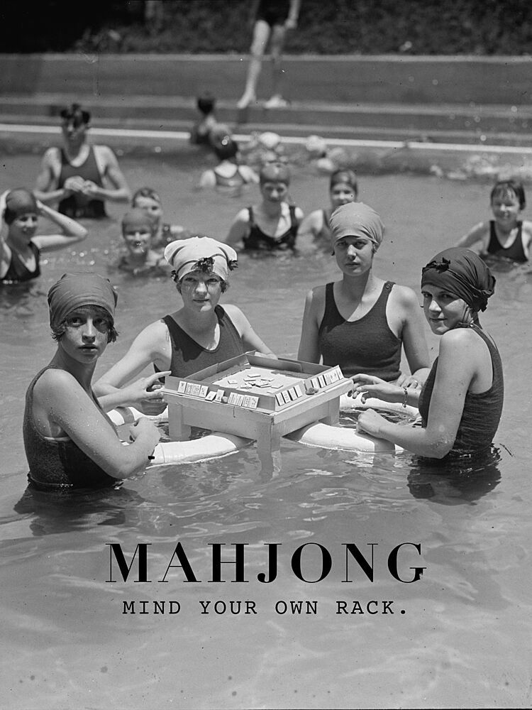 Vintage Poolside Mahjong Game art print by Pictufy Studio IV for $57.95 CAD