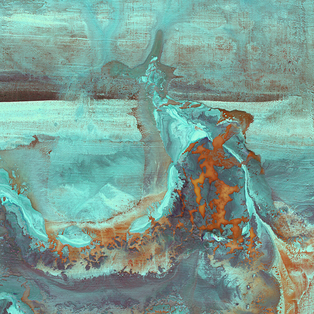 Deep Teal Flow art print by Jared Hankins for $57.95 CAD