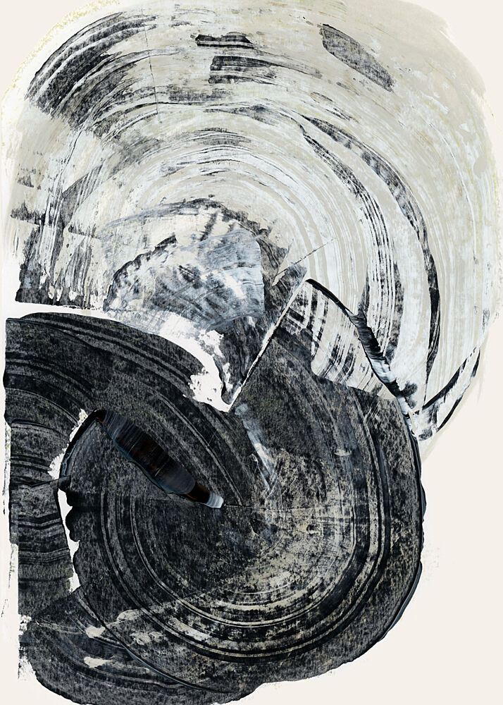 Swirling Monochrome Abstract art print by Cartissi for $57.95 CAD