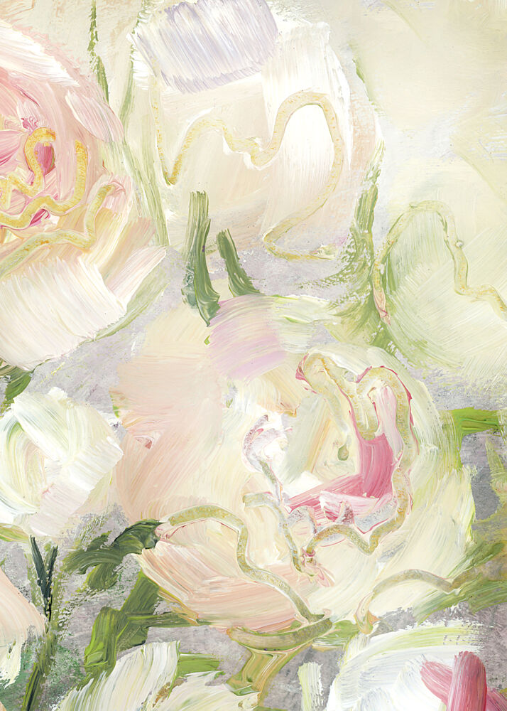 Creamy Pink Flowers art print by Rosana Laiz Blursbyai for $57.95 CAD