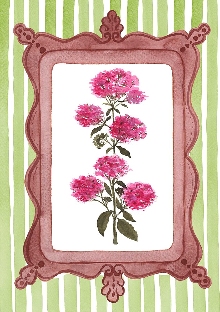 Charming Floral Frame art print by Suchi Deb for $57.95 CAD