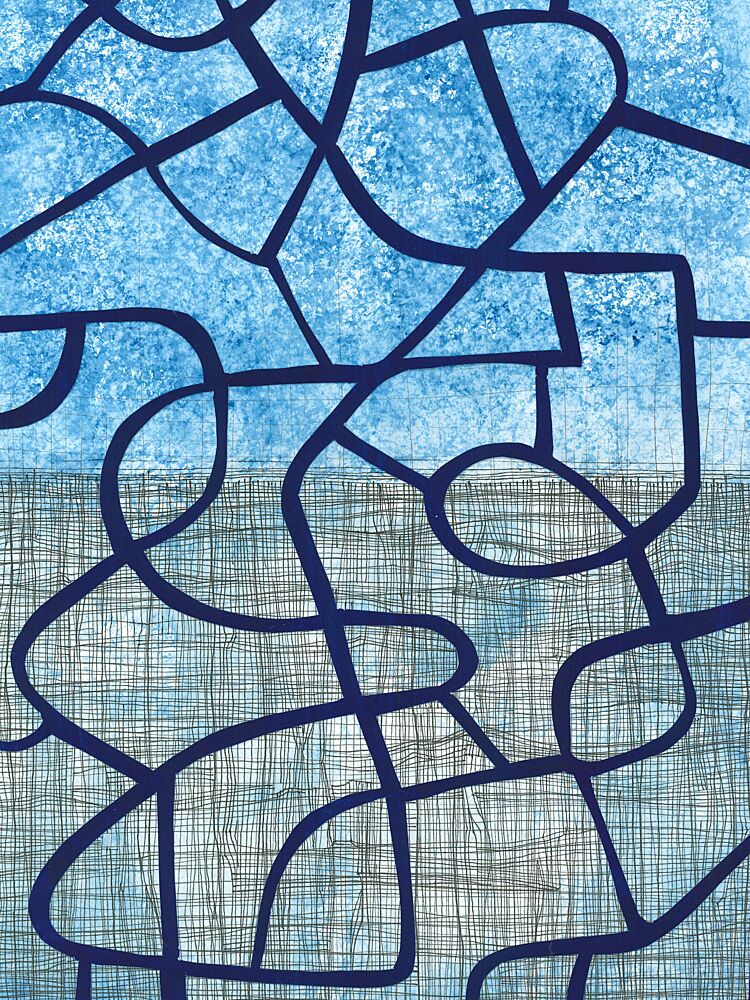 Intertwined Blue Textures art print by Isabelle Brent for $57.95 CAD