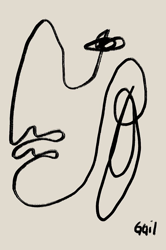 Continuous Line Portrait art print by GIovanna Gil Alves for $57.95 CAD