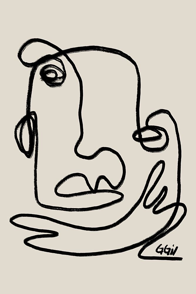 Abstract Line Face art print by GIovanna Gil Alves for $57.95 CAD