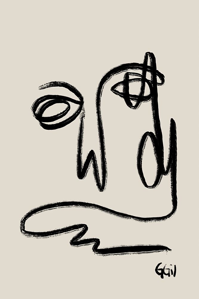 Abstract Line Face art print by GIovanna Gil Alves for $57.95 CAD