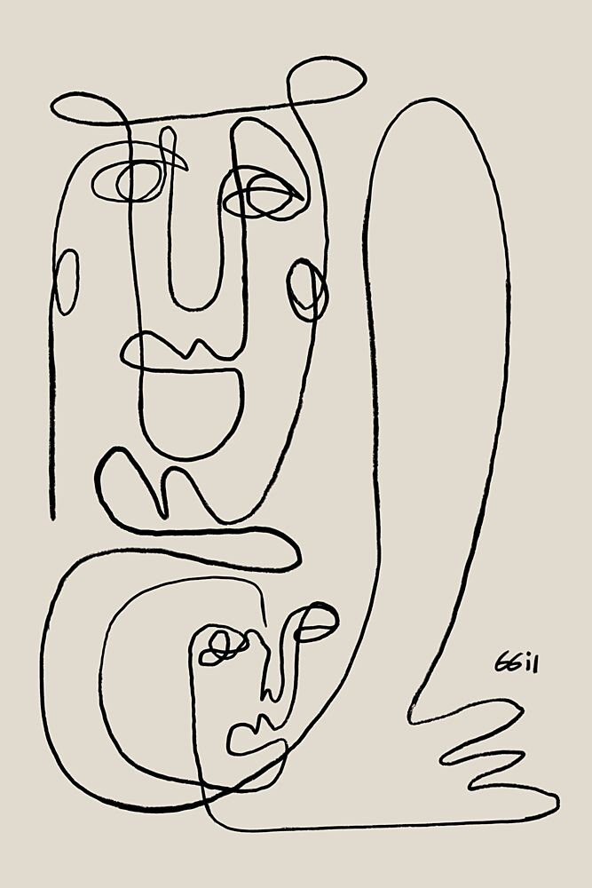 Abstract Line Faces art print by GIovanna Gil Alves for $57.95 CAD