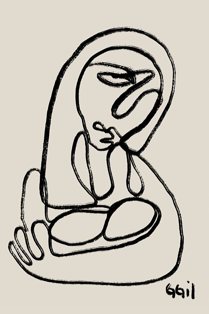 Abstract Mother and Child art print by GIovanna Gil Alves for $57.95 CAD