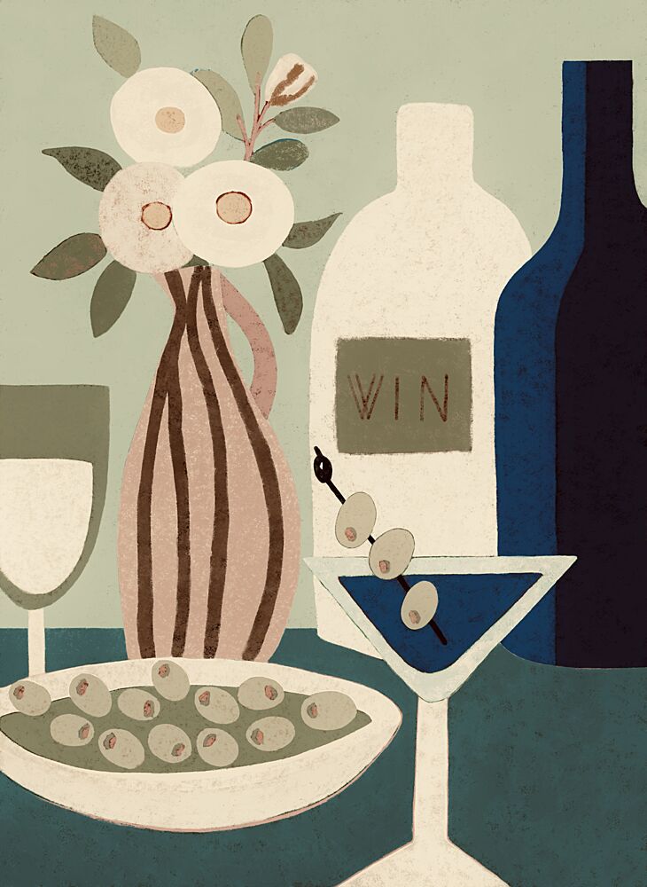 Elegant Cocktail Hour art print by Las3curiosas for $57.95 CAD
