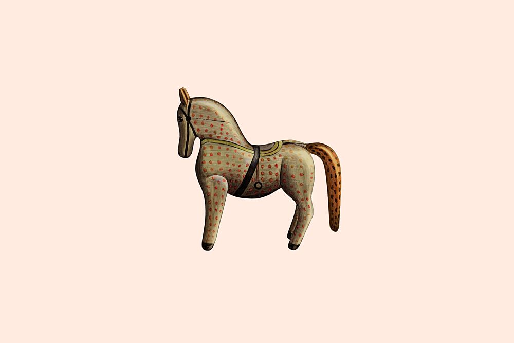 Charming Dotted Horse art print by Wild Violets for $57.95 CAD