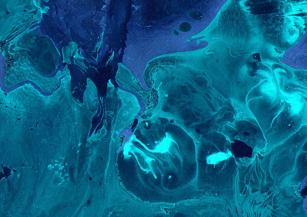 Abstract Ocean Swirls art print by Santhosh Ch for $57.95 CAD