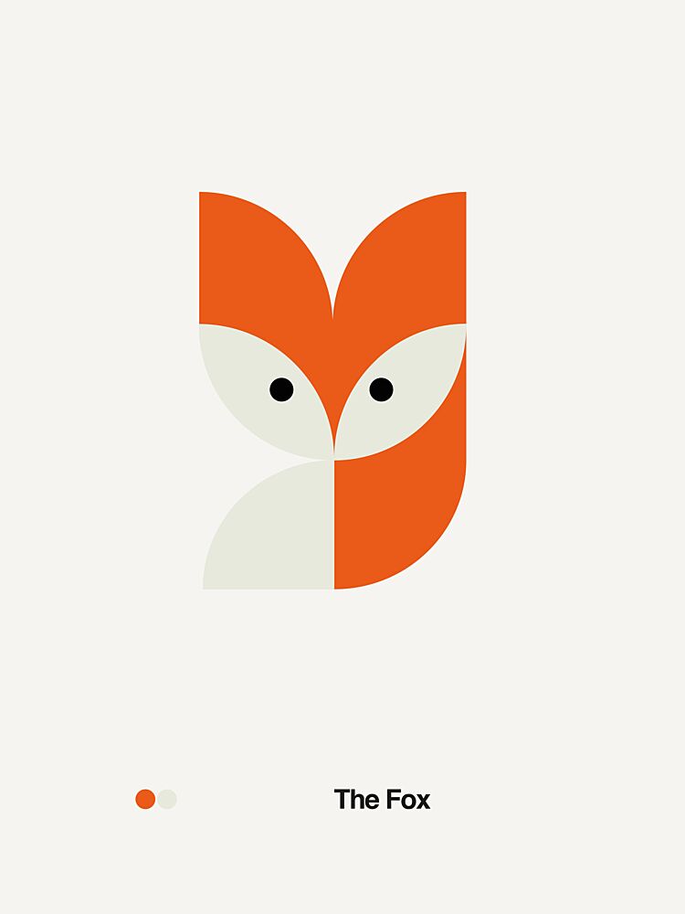 Geometric Fox art print by David Vineis for $57.95 CAD