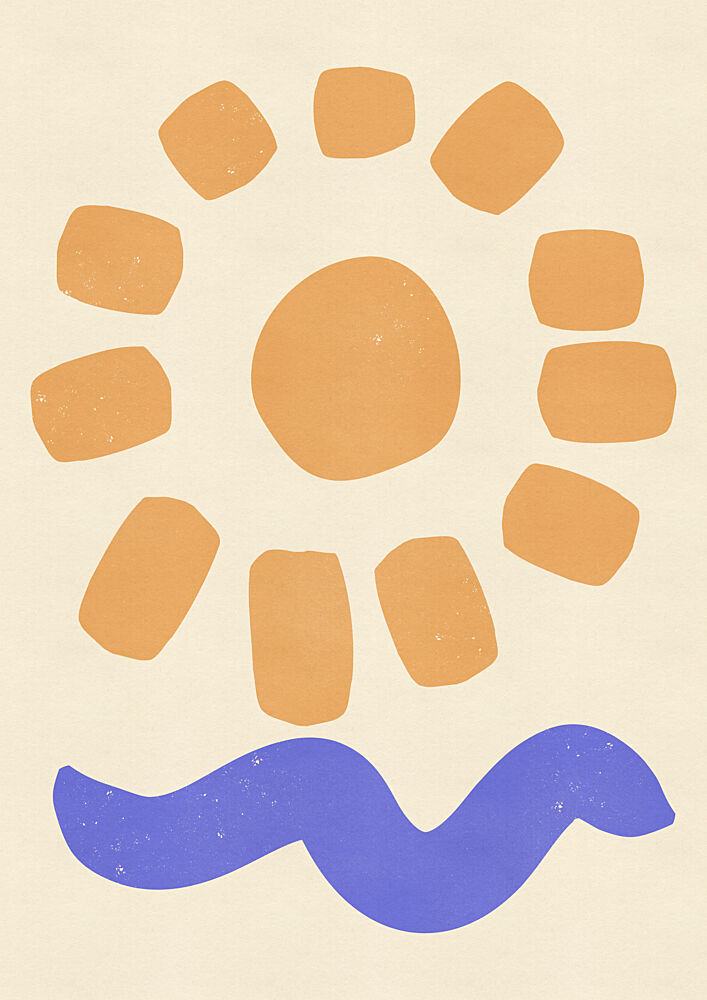 Abstract Sun Wave art print by Nicholas for $57.95 CAD