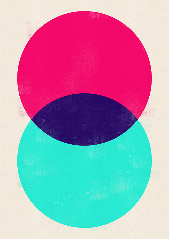 Vibrant Geometric Circles art print by Nicholas for $57.95 CAD