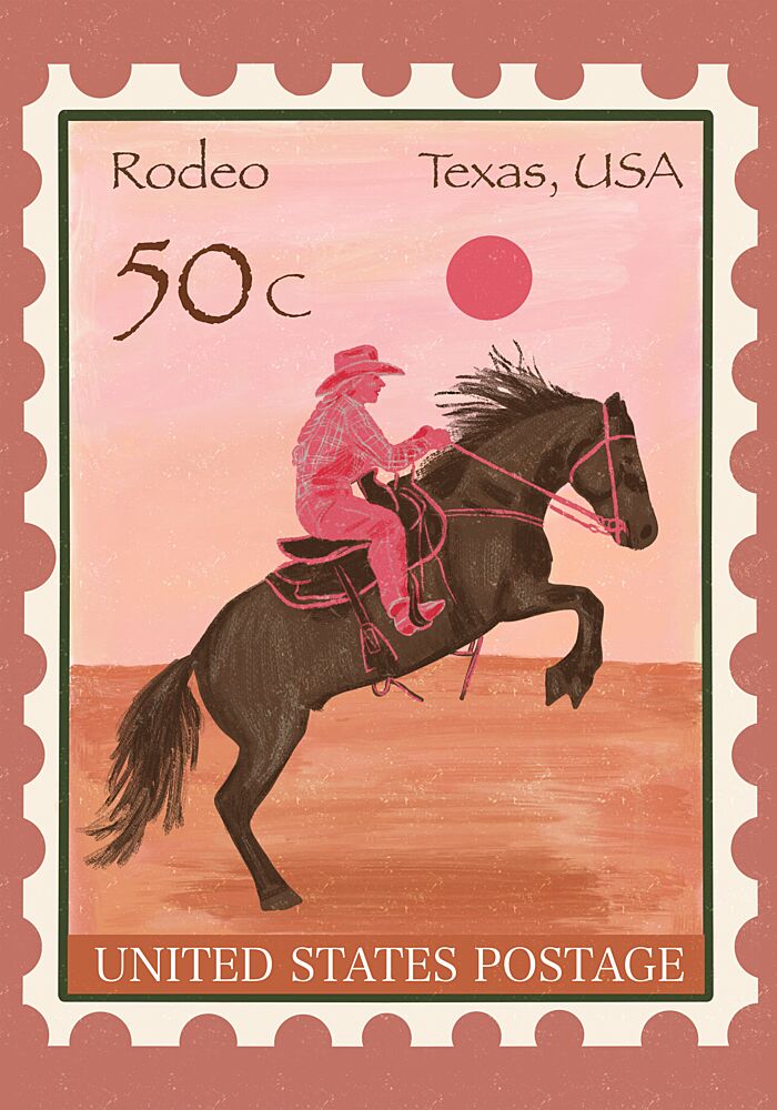 Texas Rodeo Rider art print by Aliya Putrus for $57.95 CAD