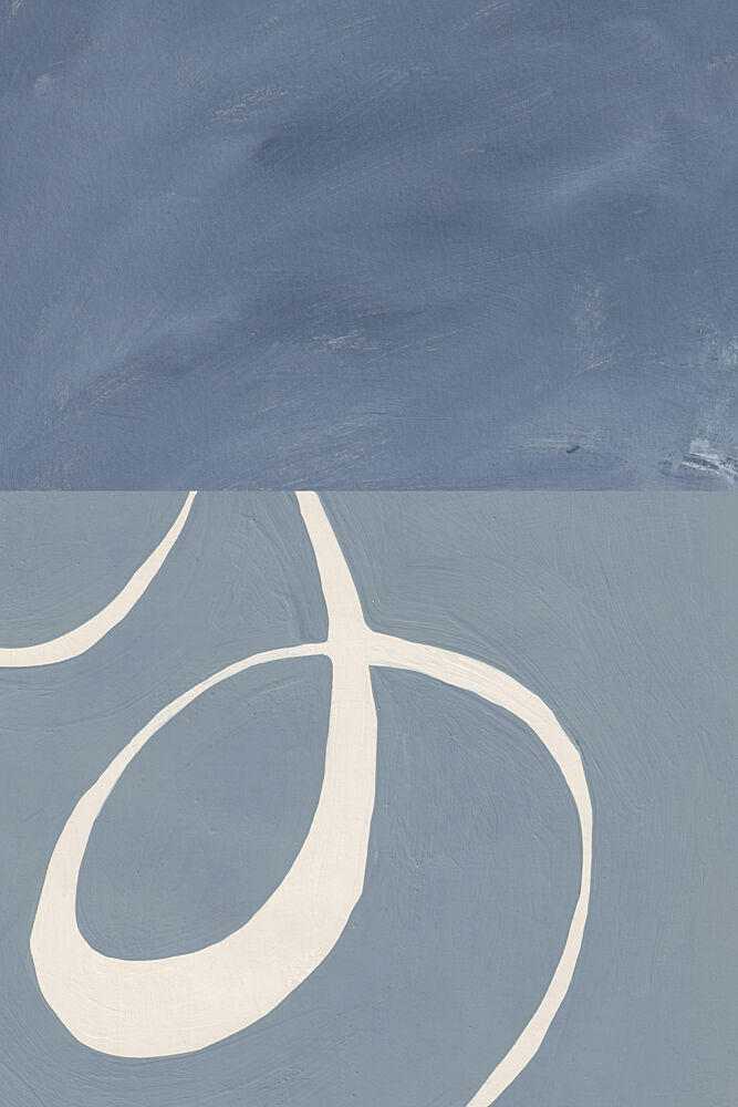 Abstract Blue Swirl art print by Bronwyn Baker for $57.95 CAD