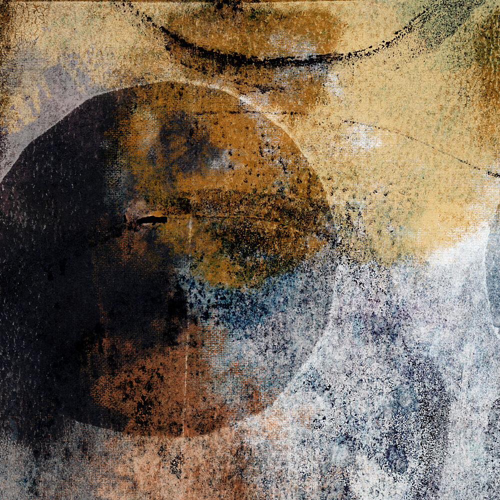 Textured Abstract Gold Blue art print by Dina Dankers for $57.95 CAD