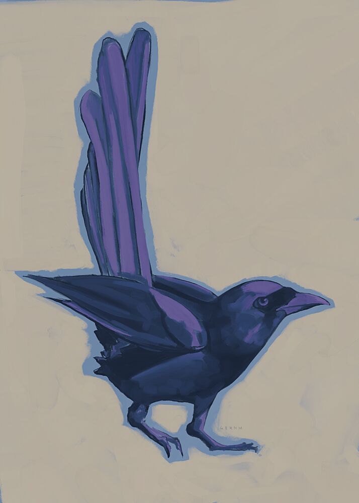 Dark Purple Crow art print by Josephin Hermsdorf for $57.95 CAD