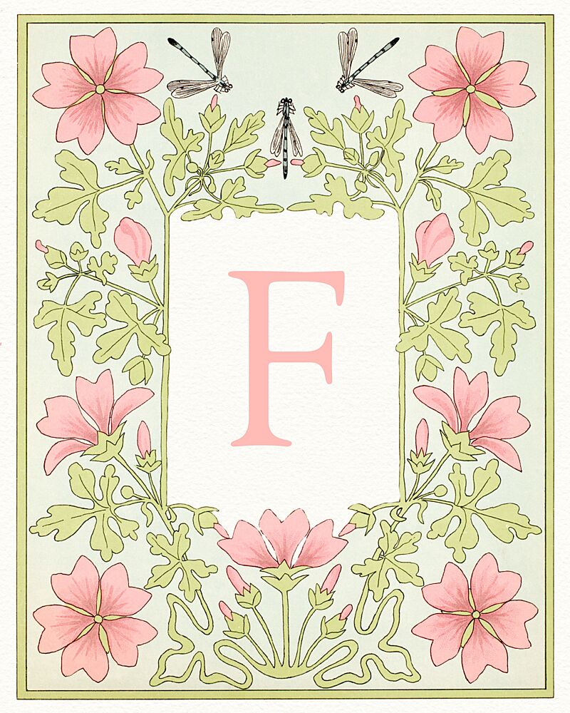 Elegant Floral F art print by Wild Violets for $57.95 CAD