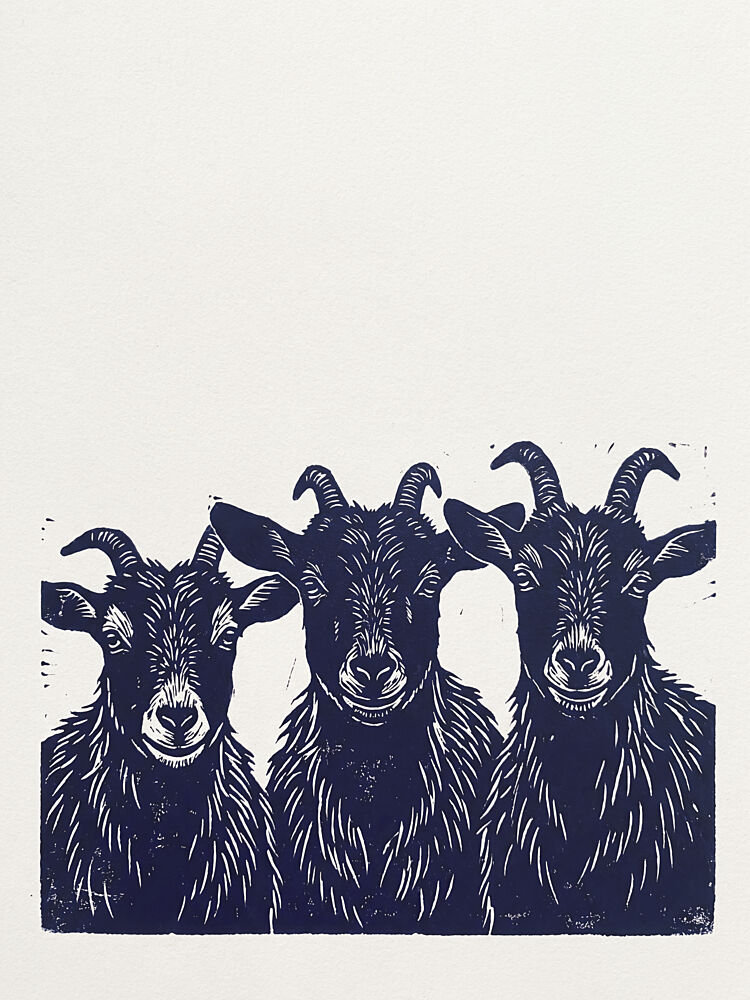 Three Curious Goats art print by Andreas Magnusson for $57.95 CAD