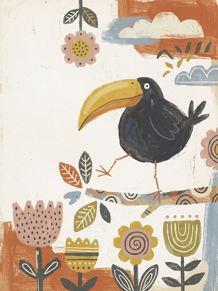 Happy Toucan Garden art print by Andreas Magnusson for $57.95 CAD