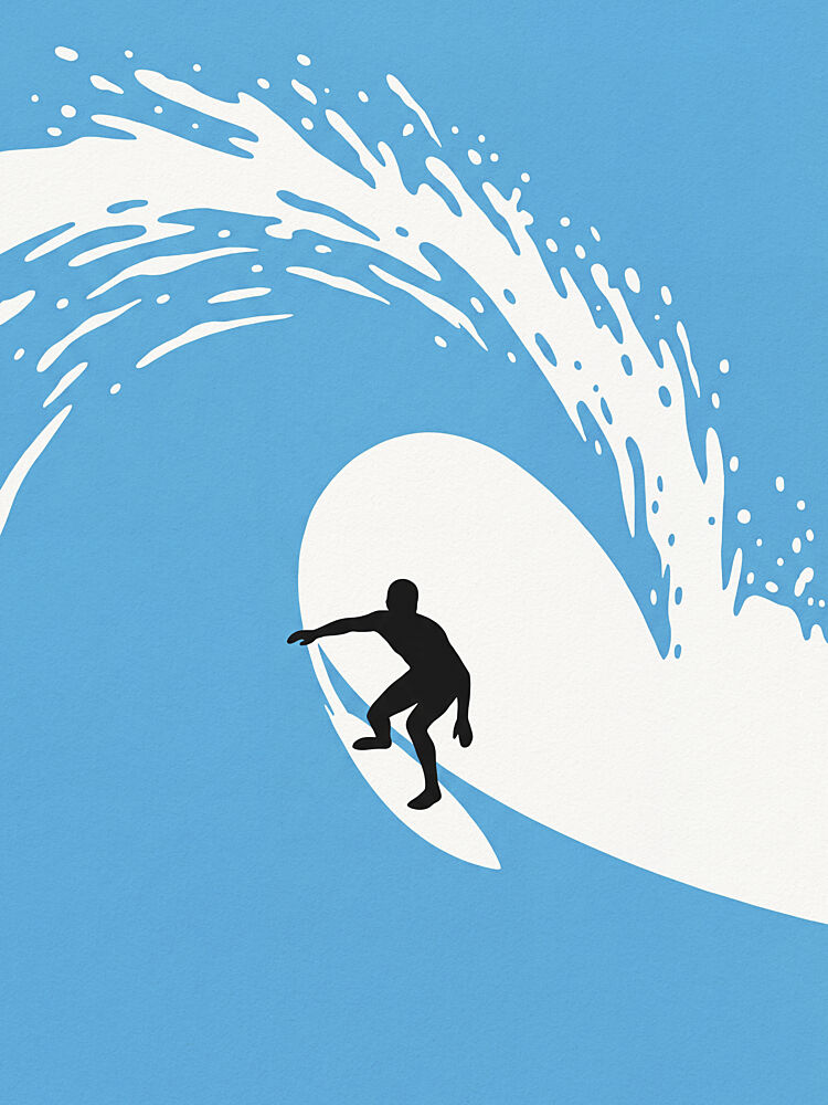 Surfer in the Tube art print by Andreas Magnusson for $57.95 CAD