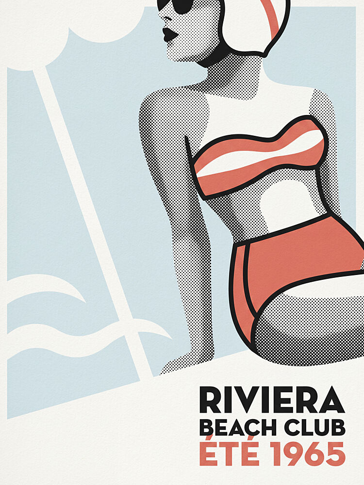 Riviera Beach Club Summer art print by Andreas Magnusson for $57.95 CAD